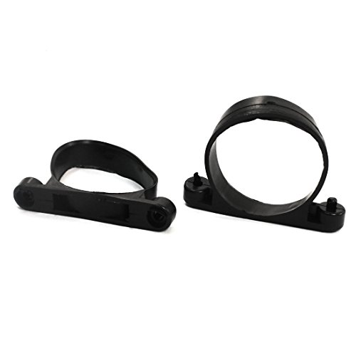 Aexit 40mm Dia Electrical equipment Plastic Motor Mounting Bracket Fixing Support Stand Black 2 Pcs
