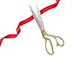 26.5 cm Schneiderschere Stoffschere, Profi Textilschere Scharf aus Edelstahl, Gold Schere zum Schneiden von Eröffnungsfeier Satinband Rot Geschenkband, Stoff Kleidung Textilien Leder Jeans Nähen