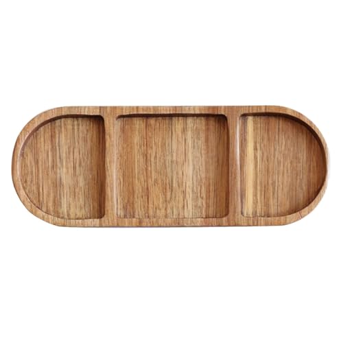 Plato Snack de Madera SOLUSTRE con 3 Compartimentos miniatura 1