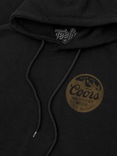 Tee Luv Men's Coors Banquet Beer Double Sided Forest Graphic Hoodie2
