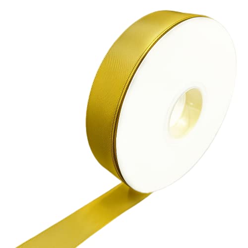 Abbaoww 1/2 Inch 50 Yards Gold Double Face Satin Ribbon For Gift Wrapping Bow Making Wedding Decor Diy Sewing Floral Crafts #TOP1