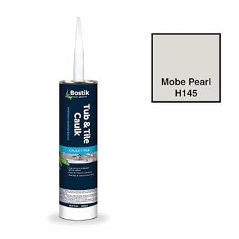 Bostik MOBE Pearl Sanded Caulk 10oz, White, Waterproof, Tile & Stone Caulk, Paste, 1.33 lbs