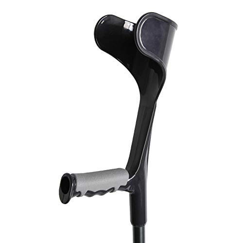 Asistencia de Aluminio Ultraligera, muleta de antebrazo para Adultos, muleta Flexible Ajustable de 10 Filas, con Agarre cómodo, Antideslizante Unisex, uno (uno) () Star of Light