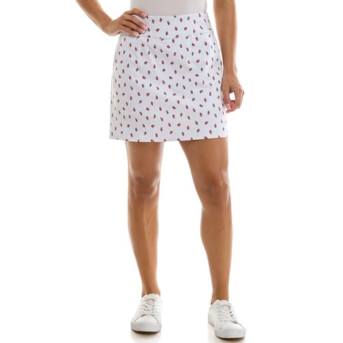 Zac & Rachel Women's New Millennium Pull-On Skort, White/Poppy Red, 6