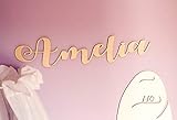  Namensschild aus Holz- unterschiedliche Schriftarten, Individueller Schriftzug - Name - Türschild Kinderzimmer - Geburtsgeschenk - Geschenk zur Geburt