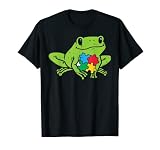 Autismo Rana Puzzle Linda Conciencia Animal ASD Hombres Mujeres Niños Camiseta