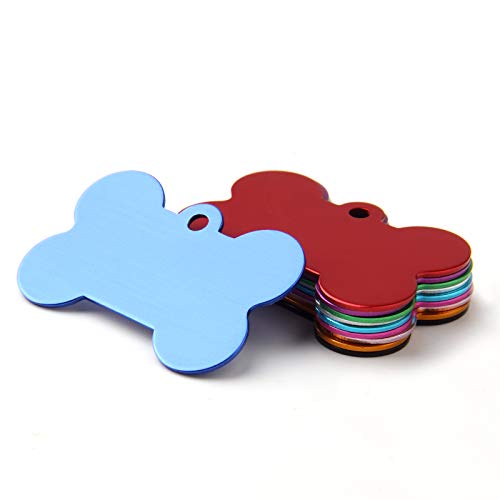 Yiwoo 30 Pcs Blank Dog Tags，Pet Id Tag Bone Shape, Aluminum Alloy For Dogs And Cats Pet Id Tag(38Mm) #TOP2