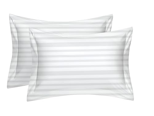 Image of 220 Cotton Feel Glace Cotton Double Bedsheet with 2 Pillow Cover (90x90 inch) White