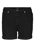 VERO MODA Damen VMLUNA MR FOLD Mix GA NOOS Shorts, Black, MW / 34L