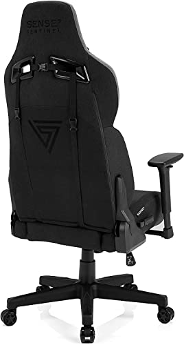 Miniatura 21 de Sense7 Silla Gaming Sentinel, Sillón Ergonómico Con Cojines Lumbares Ajustables, Ángulo De Inclinación Y Función De Balanceo, Silla De Oficina De Tela Para 150kg, Negro-Gris