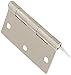 Global Door Controls 3.5 in. x 3.5 in. Satin Nickel Plain Bearing Steel Hinge - Set of 2