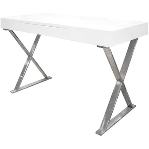 Pemberly Row Chrome Computer Desk Cover