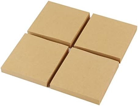 Amazon Brand - Eono Sticky Notes Cube, 100 Sheets per Pad, 4 Pads, 76x76mm, Red Colour