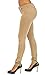 Premium Stretch Cotton Butt Lifting, Levanta Cola, Skinny Leg Premium French Terry Fashion Moleton in Beige Size M