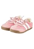 Sterntaler Sneaker uni – Baby- & Kinderschuh mit Klettverschluss, Sterntaler Logo, rutschfester Sohle, Oberstoff aus Polyurethan & Baumwolle – Perlrosa, Größe 28