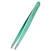 Produktbild AVADA Premium Edelstahl Pinzette Mit Schräger Spitze - Laserscharfe Tweezers inklusive Aufbewahrungsetui - Augenbrauenpinzette zum Zupfen - grün