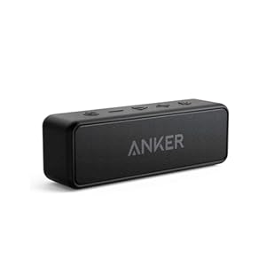 Anker SoundCore 2 Bluetooth Lautsprecher, Enormer mit Dualen Bass-Treibern, 24h Akku, Verbesserter IPX7 Wasserschutz, Kabelloser, für iPhone, galaxy usw.(Schwarz)