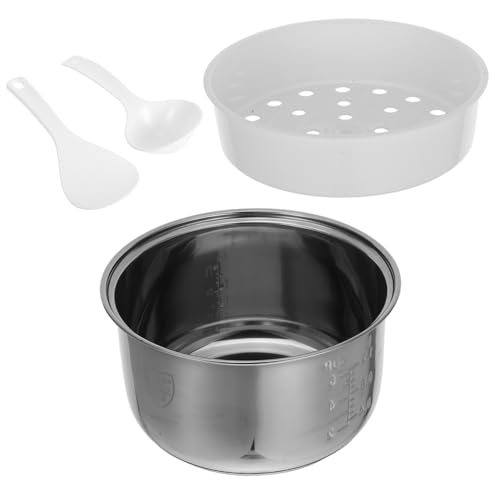 TOYZFRIENDY Olla Interior de Acero Inoxidable Olla Arrocera de Recambio Duradero y Multiusos para Cocina Accesorio para Cocedor de Arroz Eléctrico