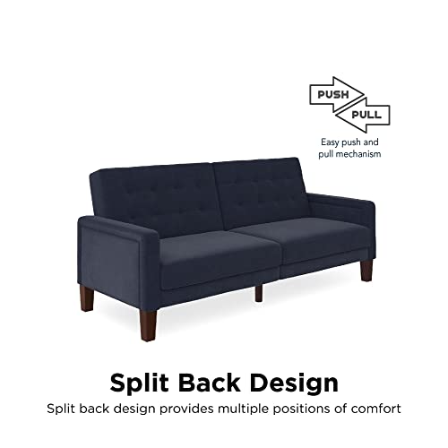 Dhp Futon Couch, Paris Navy #TOP6