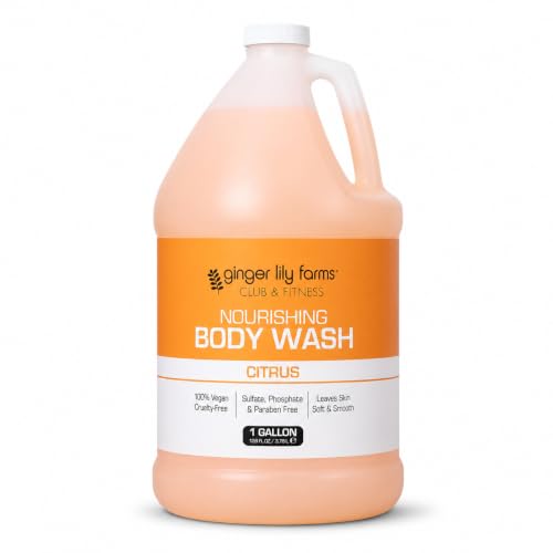 Ginger Lily Farms Club & Fitness Body Wash, 128oz, Citrus