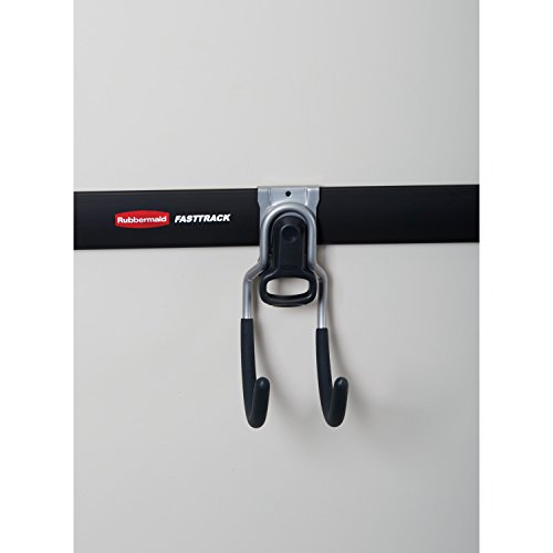 Rubbermaid Fasttrack Utility Hook, Garage Organization Wall Hanger, Tool Hanger, Wall Mount And Heavy Duty Tool Hanger, Black #TOP2