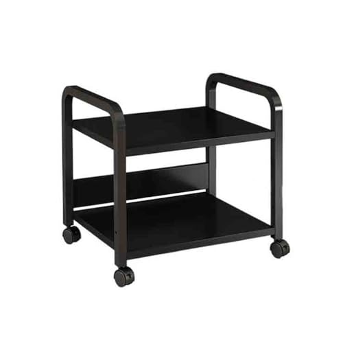 lskdnrufh Carrito para Impresora Organizador de Archivos Multifuncional con Ruedas, Color Negro, for Debajo del Escritorio, for Impresora y Oficina. Soporte para Impresora
