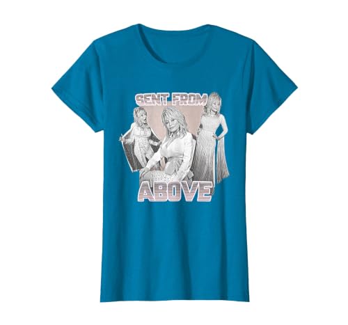 Dolly Parton Sent from Above Retro T-Shirt, Women, Sapphire Blue, X-Large