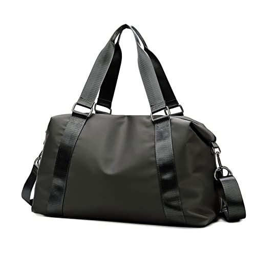 Medium Duffle Bag Travel Tote Bags 18 Inch Sport Gym Bag for Women Men Light Weekender Overnight Hospital Carry on Bag with Wet Pocket Beach Yoga Workout Mommy Diaper Bag (Black)