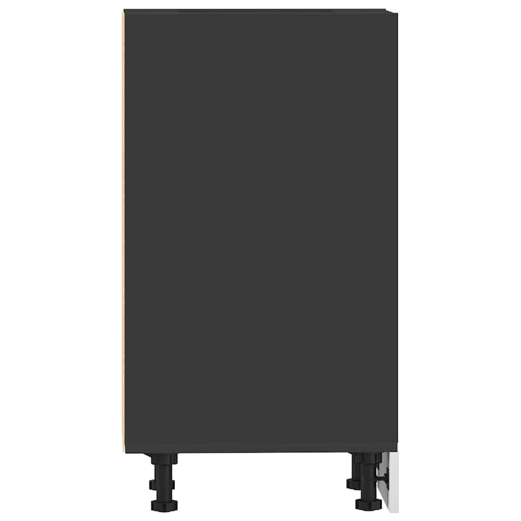 vidaXL Unterschrank Riga Schwarz 40x44,5x81,5 cm Holzwerkstoff,Küchenschrank, Gastronomieschrank, Gastro Möbel, Küchenmöbel, Aufbewahrungsschrank