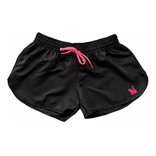 Kit Casal Short Moda Praia Opice Preto (Preto/Rosa, G(Masc) P(Fem))