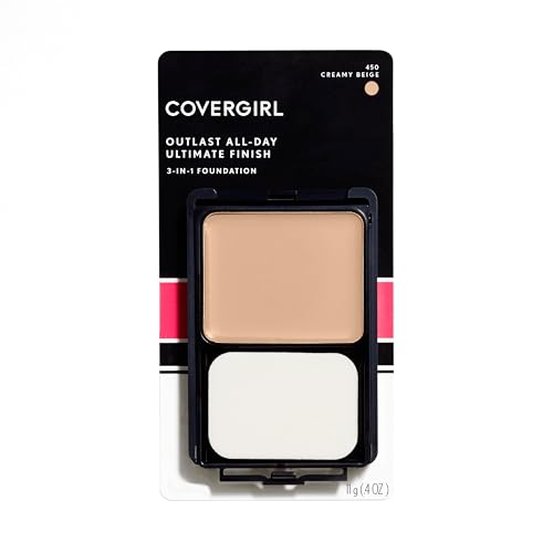 COVERGIRL Ultimate Finish Liquid Powder Make Up Creamy Beige(C) 450, 0.4 Ounce Compact (packaging may vary)