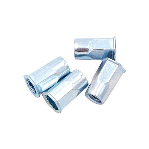 100pcs Small Countersunk Head Semi Hex Open End Rivet Nuts M3 M4 M5 M6 M8 M10 M12 (M8)