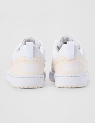Nike Kid's Court Borough Low Bball, White/Shimmer-Chalk-White, 3.5Y
