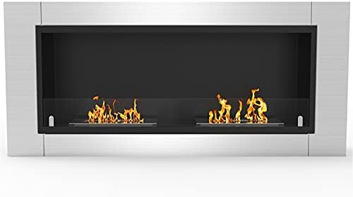 Regal Flame Elite Fargo 43 Inch Ventless Built in Recessed Bio Ethanol Wall Mounted Fireplace
