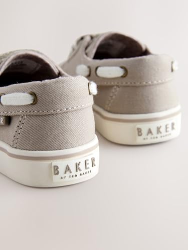 Chaussures bateau en toile grège garçon confortables et légères