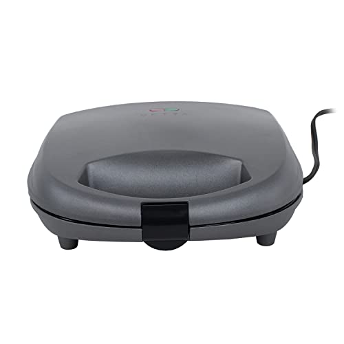 VETTA 760-Watt Nonstick Panini Press, Sandwich Maker, Automatic Temperature Control, Nonstick Coating, Nonslide Feet, Indoor Large Versatile Grill, 28.5 in. Wrappable Power Cord, Slate Gray