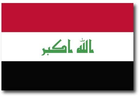 STICKER FRENZY Iraq Iraqi Flag Car Decal - 3" x 5"