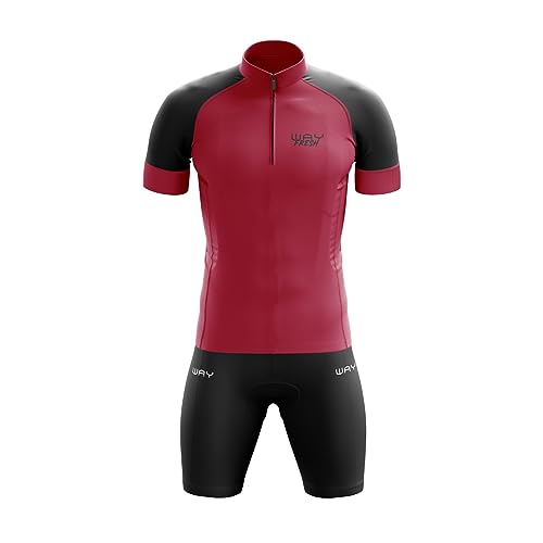 Conjunto de Ciclismo Masculino Camisa e Bermuda de Gel Bike Pedal Mtb (Vinho, M)