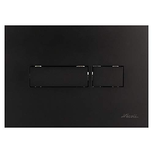 NICOLL PPL25013 Plaque de Commande Rec-Double Volume-Noir-PBRECN