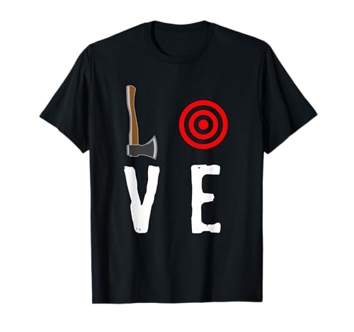 Love Axe Throwing Target Shirt Hatchet Thrower Gift T-Shirt