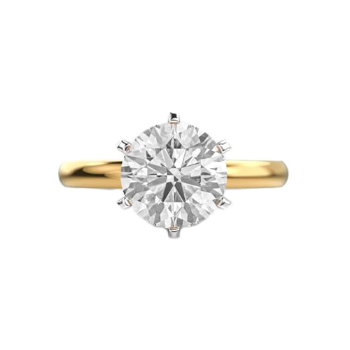 Bague moissanite en argent 925 de luxe fait main avec finition plaqué or