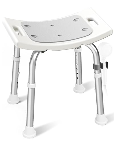 HOMLAND Shower Chair for Inside Shower, 400 lbs Adjustable Shower Stool with Suction Feet, Shower...