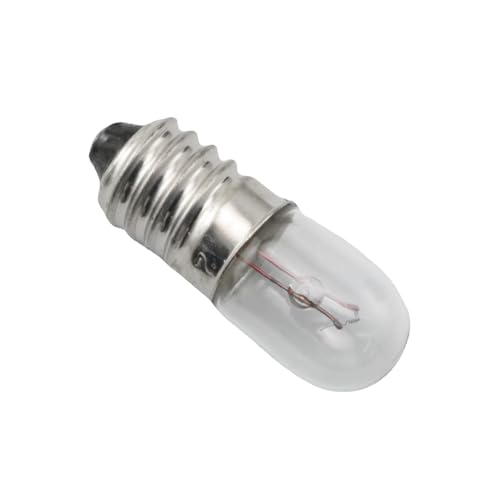 SQXBK 20PCS 2.4V 0.5A E10 Mini Screw Base Light Bulbs Incandescent Miniature Screw Light Bulbs Replacement E10 Flashlight Small Electric Bead Light Mini Bulb for Physical Experiment Screw Base