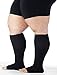 Compression Socks for Women and Men 20-30 mmHg Plus Size - Medical Knee High Compression Socks for Varicose Veins Circulation, Bariatric, Lymphedema - Black, 3X-Large - AB211