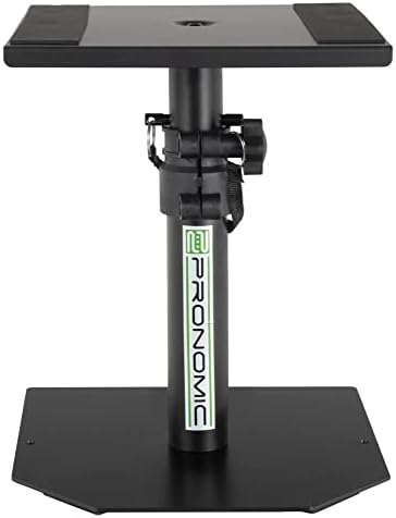 Supporto Da Tavolo Universale Per Altoparlanti Con Morsetto A Vite, Regolabile In Altezza E Inclinazione, Carico Max 30 Kg, Nero