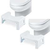 2 Pack Toilet Stool, Foldable Bathroom Squat Stool, Poop Stool for Adults, Potty Stool with Freshener Space