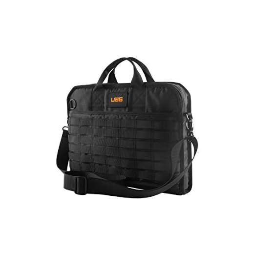 URBAN ARMOR GEAR UAG Tactical 13-inch Slim Brief, fits Most Devices up to 13-inch to 14-inch, Rugged Protective Slim Secure Laptop Tablet Carrying Bag with Shoulder Strap, Black