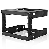 6U Wall Mount Open Frame 19 Inch Server Equipment Network Cabinet 18 inches Depth, Suitable for IT Equipment, A/V Devices