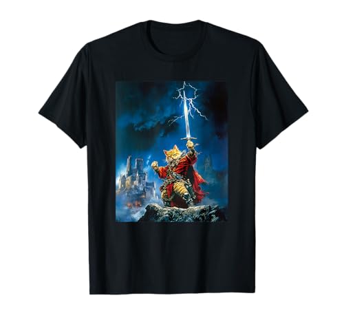 Cat With Sword RPG Lover Men Women T-Shirt
