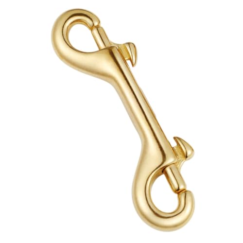 AUTSUPPL Brass Double Sided Snap Hook Dog Leash Metal Clasp Brass Clip Dual Ends Snap Hooks for Luggage Pet Leashes